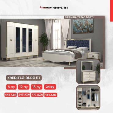 avanqart mebeller: Yeni yataq dəstləri KREDİTLƏ Yeni model ecazkar yataq dəstləri tək — 17