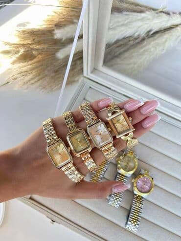 gumus kisi uzukleri: Qol saatı, Cartier, rəng - Qızılı — 1