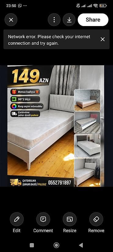 Tək nəfərlik çarpayı – 90×200 sm ölçü - Matras hədiyyə - Rəng lalafo.az -da Tək nəfərlik çarpayı – 90×200 sm ölçü - Matras hədiyyə - Rəng