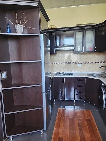metbex mebel: Mətbəx mebeli dəsti – L formalı, tünd qəhvəyi rəngdə, parlaq — 1