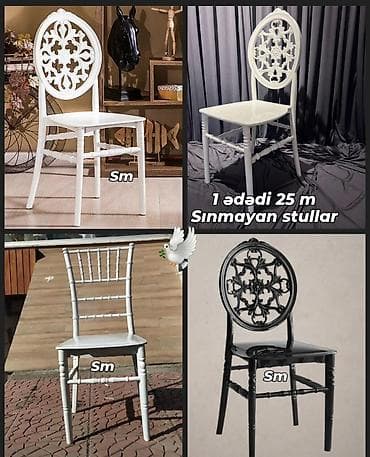 Sınmayan stullar – mərasim və tədbirlər üçün - Material: davamlı