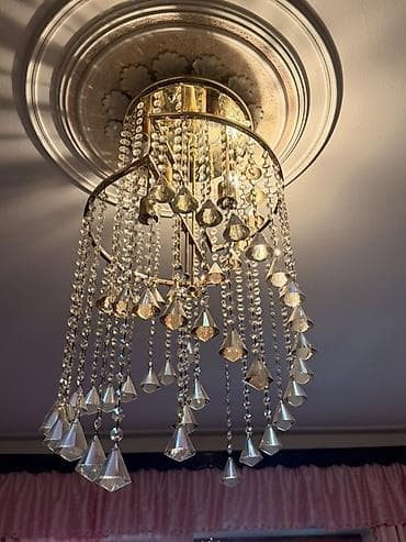 Çılçıraq, 6 lampa, Xrustal