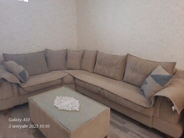 спальная мебель в баку цены: Угловой диван, Б/у, Раскладной, С подъемным механизмом, Ткань, Нет доставки — 3