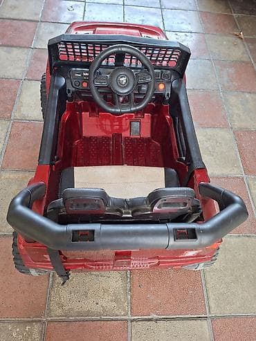 kask satın al: Uşaq elektrik maşını – off-road tipli jeep dizaynı - Rəng: qırmızı — 6