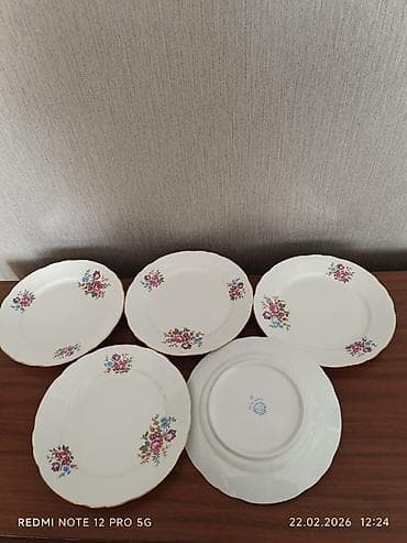 bezekli adlar: Nahar dəsti, rəng - Ağ, Farfor — 2