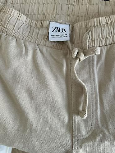 Kostyumlar: ZARA kişi şalvarı – bej rəng - Model: cargo/jogger hibridi - Ölçü: S — 2