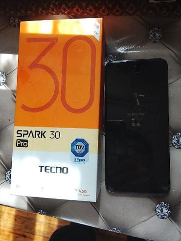 telefonl: Tecno Spark 30 Pro, 256 GB, rəng - Qara, Barmaq izi — 3