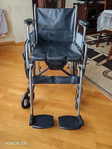 tibbi məhsullar: Tualet funksiyalı əlil arabası - Konstruksiya: xrom örtüklü möhkəm — 1