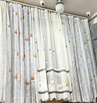 pərd: Tül pərdə dəsti - Material: nazik, şəffaf tül (poliestr əsaslı) — 4