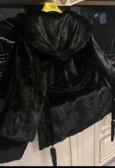 qadınlar üçün qara qonur tülkü xəzindən papaq: Palto, M, rəng - Qara — 4