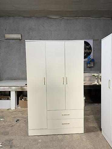 skaf paltar: 3 qapılı, Siyirməli, Ağ, Digər material, Açılan, Düz dolab — 1