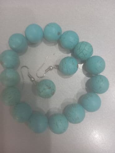 isbartivni desdleri: Комплект из бирюзы, браслет и сережки — 1