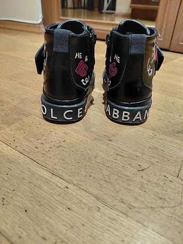 Детский мир: Uşaq botları – qrafiti dizaynlı, yüksək boğaz, qara rəng - Brend — 3