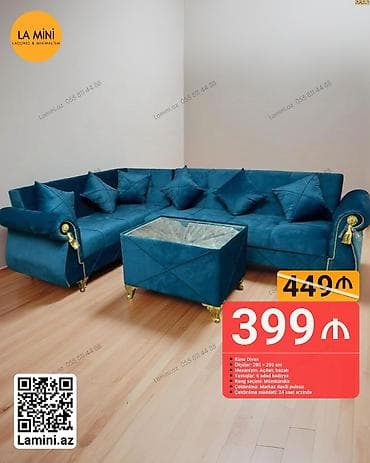divan alıram: Məhsul: Künc divan dəsti - Ölçülər: 280 x 200 sm - Mexanizm: Açılan — 1