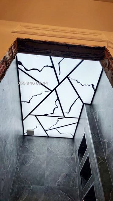 Asma tavan, Şüşə, Suyadavamlı, Pulsuz çatdırılma, Pulsuz quraşdırma, Zəmanətli