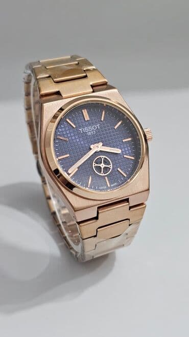 Kişi ayaqqabıları: Yeni, Qol saatı, Tissot, rəng - Qızılı — 3