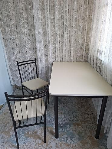 Mətbəx və ya balkon üçün kompakt masa-stul dəsti - Dəst: 1 ədəd masa — 3