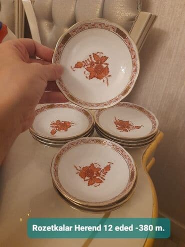 fincan dəstləri: Nəlbəkilər, 12 ədədli dəst, rəng - Ağ, Farfor — 2