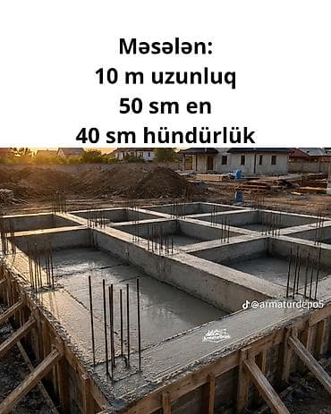 монолит бетон: Monolit beton tökmə və armatur-kalıp xidməti - Bünövrə, kəmər, kolon — 7