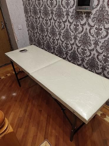 masa ofis: Masaj kuşetkası, Qatlanan, rəng - Ağ — 1