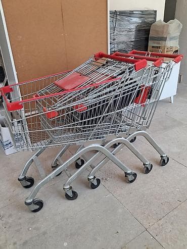 Market üçün metal alış-veriş arabaları - Material: sinklənmiş möhkəm