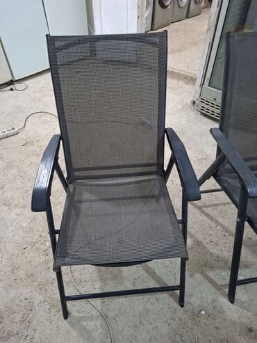 yığılan stul: Qonaq otağı üçün, İşlənmiş, Qatlanan, rəng - Qara Stul — 2