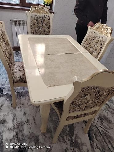 Qonaq otağı üçün, Açılan, Dördbucaq masa, 4 stul