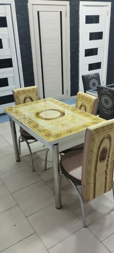 Masa və oturacaq dəstləri: Mətbəx üçün, Yeni, Açılan, 4 stul — 3