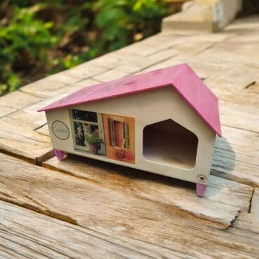 купить домик для кота: Taxta pişik evi – “Burada yerim rahatdır” yazılı - Material — 8