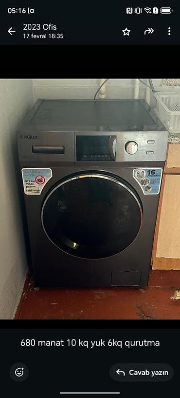 Aristonlar: Paltaryuyan maşın Eurolux, 10 kq, Qurutma var — 1