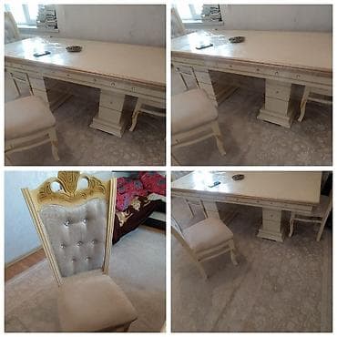Qonaq otağı üçün, İşlənmiş, Açılan, Dördbucaq masa, 8 stul lalafo.az -da Qonaq otağı üçün, İşlənmiş, Açılan, Dördbucaq masa, 8 stul