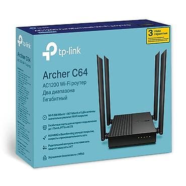 gpon modem: TP-Link Archer C64 AC1200 iki diapazonlu, qiqabit portlu Wi‑Fi routru — 1