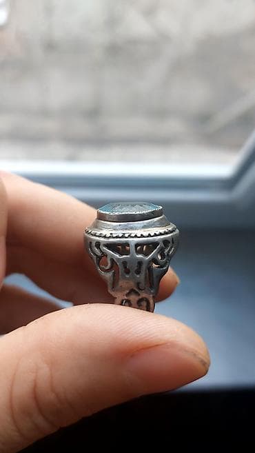 обручальное кольцо: Кольцо, Серебро, Топаз — 8