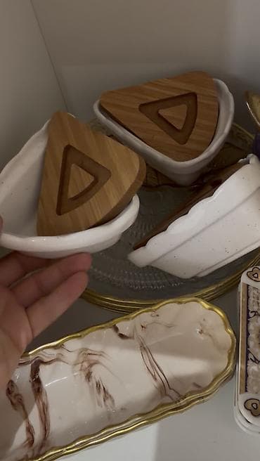 metal keramika: Tort və şiriniyyat qabı, rəng - Ağ, Keramika — 9