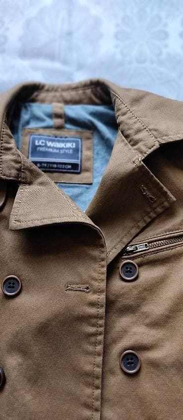 mövsümi yarıkombinezonlar: LCW Premium xettine mexsus.6-7 yas usaq trenchcoat.pambiq qalin — 2