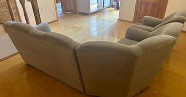 ofis ucun divan: İşlənmiş, Künc divan, 2 kreslo, Divan, Kreslo, Bazalı, Açılmayan — 4