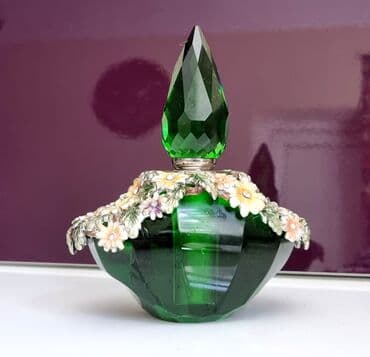 zəmzəm ətiri: Qədim duxu qabı. Metal və rəngli şüşə Ağırdı. Флакон для духов — 2