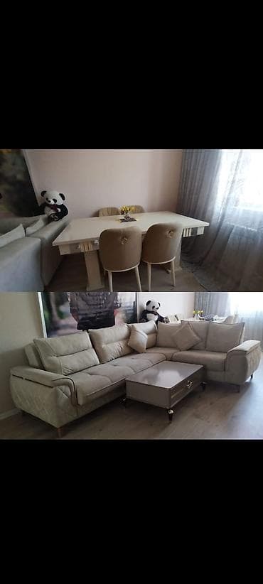 Divan və masa dəsti – Saray - Komplekt: künc divan, açılan yemək
