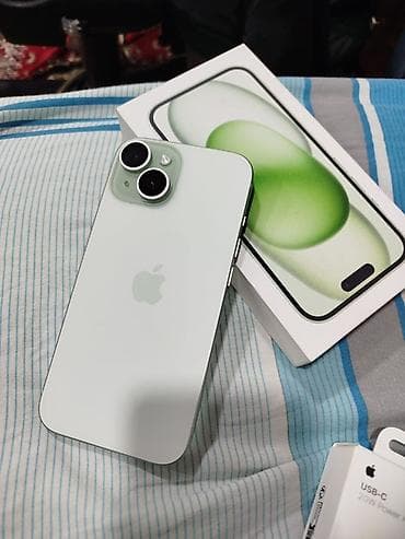 iphone se 2: IPhone 15, 128 GB, Yaşıl, Zəmanət — 1