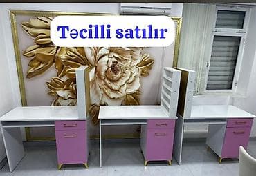 3 eded manikur stolu. 1 ededi 150azn. Yenidir istifadə edilməyib — 1