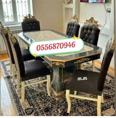 transformer jurnalni: Qonaq otağı üçün, Yeni, Açılmayan, Dördbucaq masa, 6 stul — 8