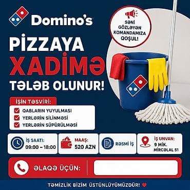 daye teleb olnur: Xadimə tələb olunur, Aylıq ödəniş — 1