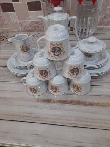 original cobalt: Çay dəsti, rəng - Ağ, Farfor, Madonna, 6 nəfərlik, Almaniya — 5