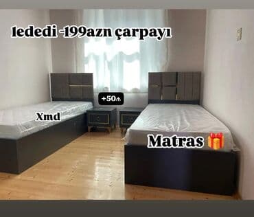 gənc carpayı: Təknəfərlik çarpayı, Matras ilə — 1