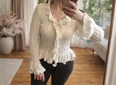 push up helanke: Ağ rəngli qadın koftası/kardiqanı Həzi Aslanov metrosunun yanında, 245 — 1