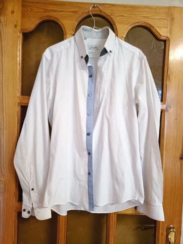 3 duymə koynək: Köynək, M, rəng - Ağ — 1