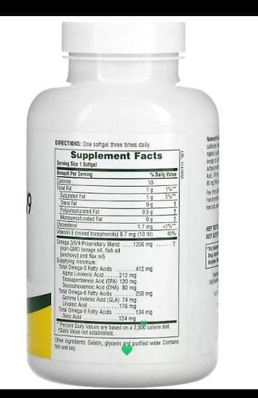 Bədənə qulluq: Omega 3-6-9 yumşaq kapsullar Məlumat: - Omeqa kompleksi: 3, 6 və 9 — 4