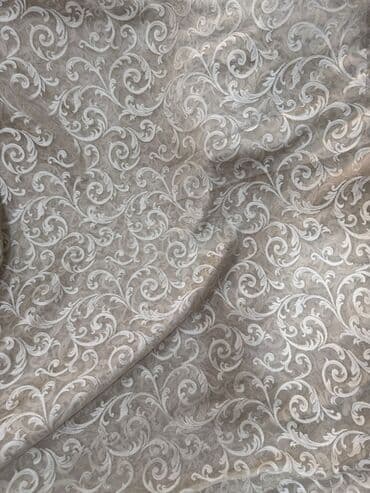 ткань для штор: Dekorativ naxışlı parça - Rəng: açıq bej fon üzərində ağ — 1