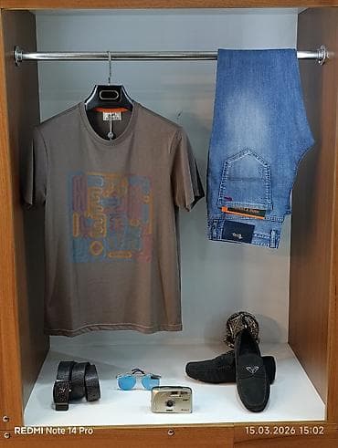 Cinslər: Kişi geyim dəsti – polo və futbolka variantları, cins şalvar və — 3