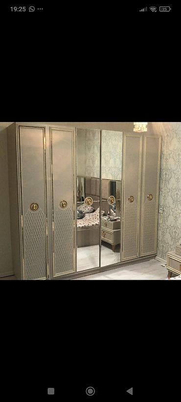 paris mebel gence: İşlənmiş, 6 qapı, Güzgülü, Boz, Açılan, Düz dolab — 1